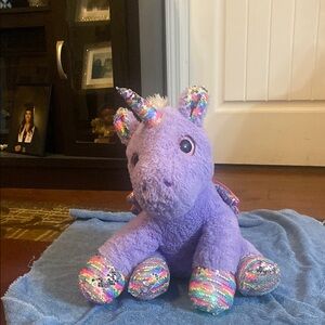 Purple Plush Unicorn Toy